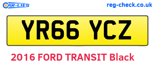 YR66YCZ are the vehicle registration plates.