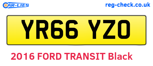 YR66YZO are the vehicle registration plates.