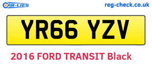 YR66YZV are the vehicle registration plates.