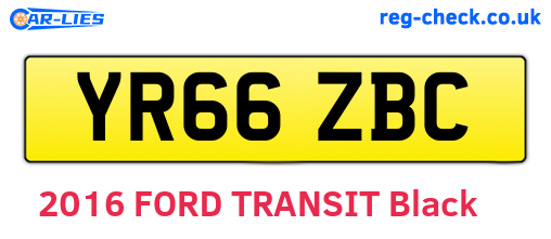 YR66ZBC are the vehicle registration plates.