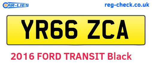 YR66ZCA are the vehicle registration plates.