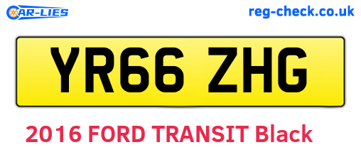 YR66ZHG are the vehicle registration plates.
