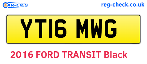 YT16MWG are the vehicle registration plates.
