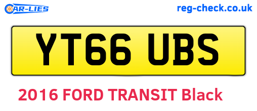 YT66UBS are the vehicle registration plates.