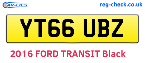 YT66UBZ are the vehicle registration plates.