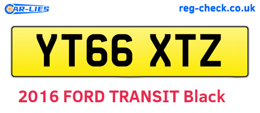 YT66XTZ are the vehicle registration plates.
