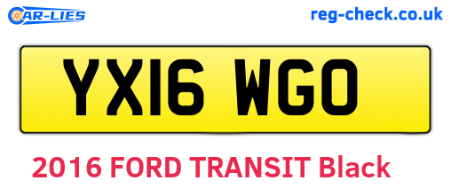 YX16WGO are the vehicle registration plates.