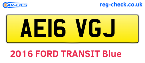 AE16VGJ are the vehicle registration plates.