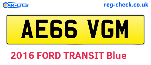 AE66VGM are the vehicle registration plates.