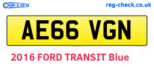 AE66VGN are the vehicle registration plates.