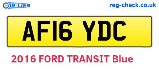 AF16YDC are the vehicle registration plates.