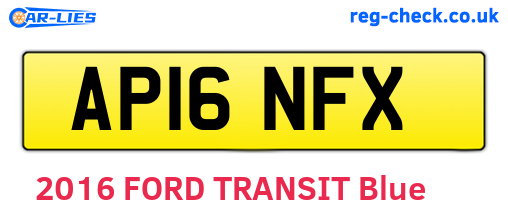 AP16NFX are the vehicle registration plates.