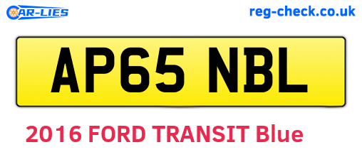 AP65NBL are the vehicle registration plates.