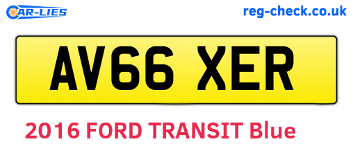 AV66XER are the vehicle registration plates.