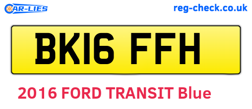 BK16FFH are the vehicle registration plates.