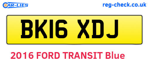 BK16XDJ are the vehicle registration plates.