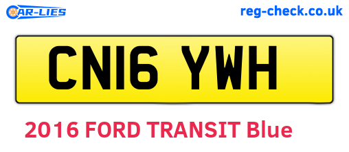CN16YWH are the vehicle registration plates.