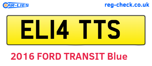 EL14TTS are the vehicle registration plates.