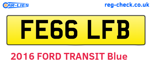 FE66LFB are the vehicle registration plates.