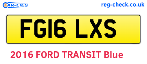 FG16LXS are the vehicle registration plates.