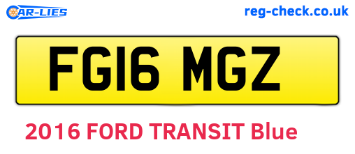 FG16MGZ are the vehicle registration plates.