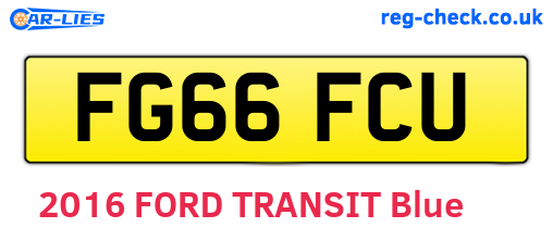 FG66FCU are the vehicle registration plates.