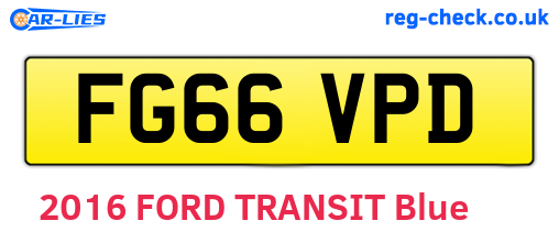 FG66VPD are the vehicle registration plates.