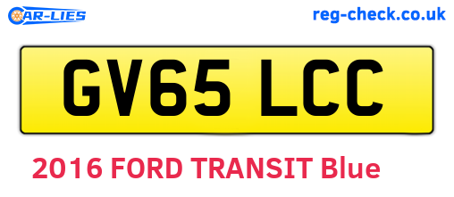 GV65LCC are the vehicle registration plates.