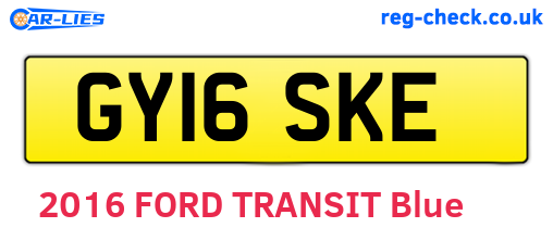 GY16SKE are the vehicle registration plates.