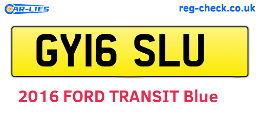 GY16SLU are the vehicle registration plates.