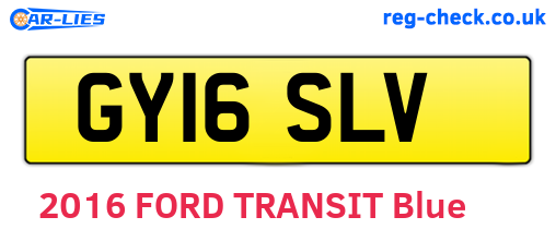 GY16SLV are the vehicle registration plates.