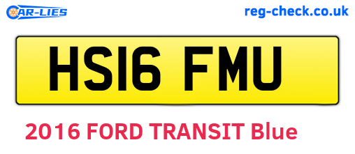 HS16FMU are the vehicle registration plates.