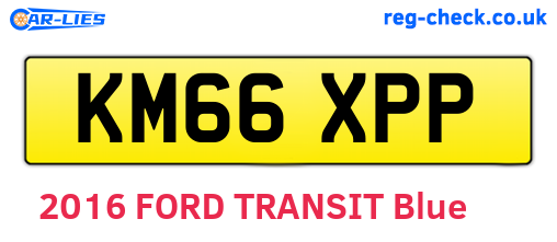 KM66XPP are the vehicle registration plates.