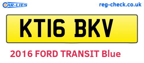 KT16BKV are the vehicle registration plates.