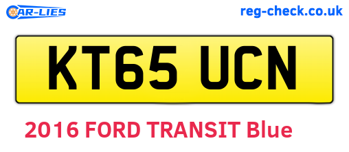KT65UCN are the vehicle registration plates.