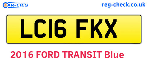 LC16FKX are the vehicle registration plates.