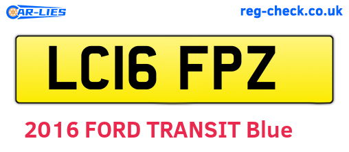 LC16FPZ are the vehicle registration plates.