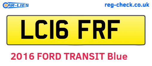 LC16FRF are the vehicle registration plates.
