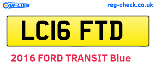 LC16FTD are the vehicle registration plates.