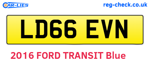 LD66EVN are the vehicle registration plates.