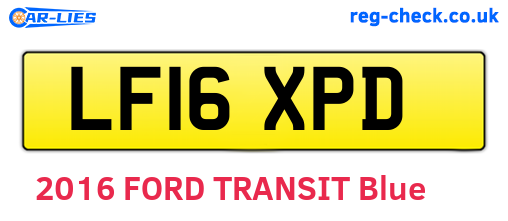 LF16XPD are the vehicle registration plates.