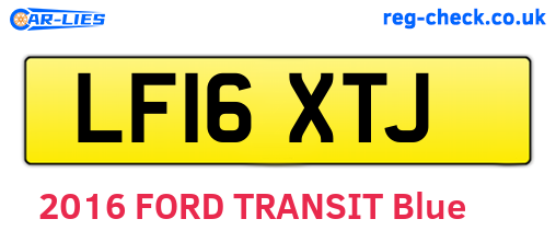 LF16XTJ are the vehicle registration plates.
