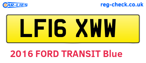 LF16XWW are the vehicle registration plates.