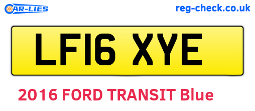 LF16XYE are the vehicle registration plates.