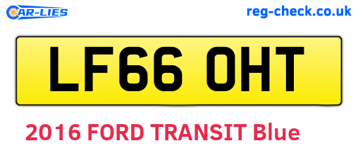 LF66OHT are the vehicle registration plates.