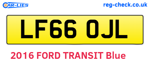 LF66OJL are the vehicle registration plates.