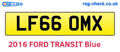 LF66OMX are the vehicle registration plates.