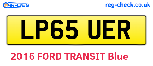 LP65UER are the vehicle registration plates.