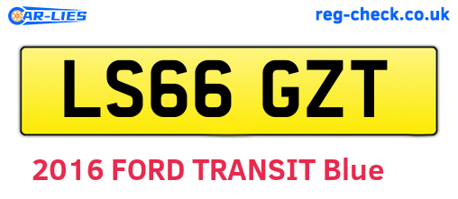 LS66GZT are the vehicle registration plates.