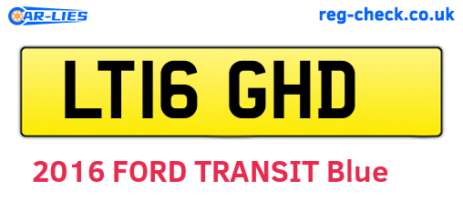 LT16GHD are the vehicle registration plates.